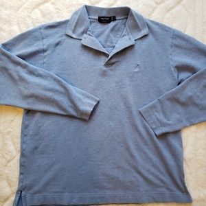 Nautica long sleeve baby blue polo
